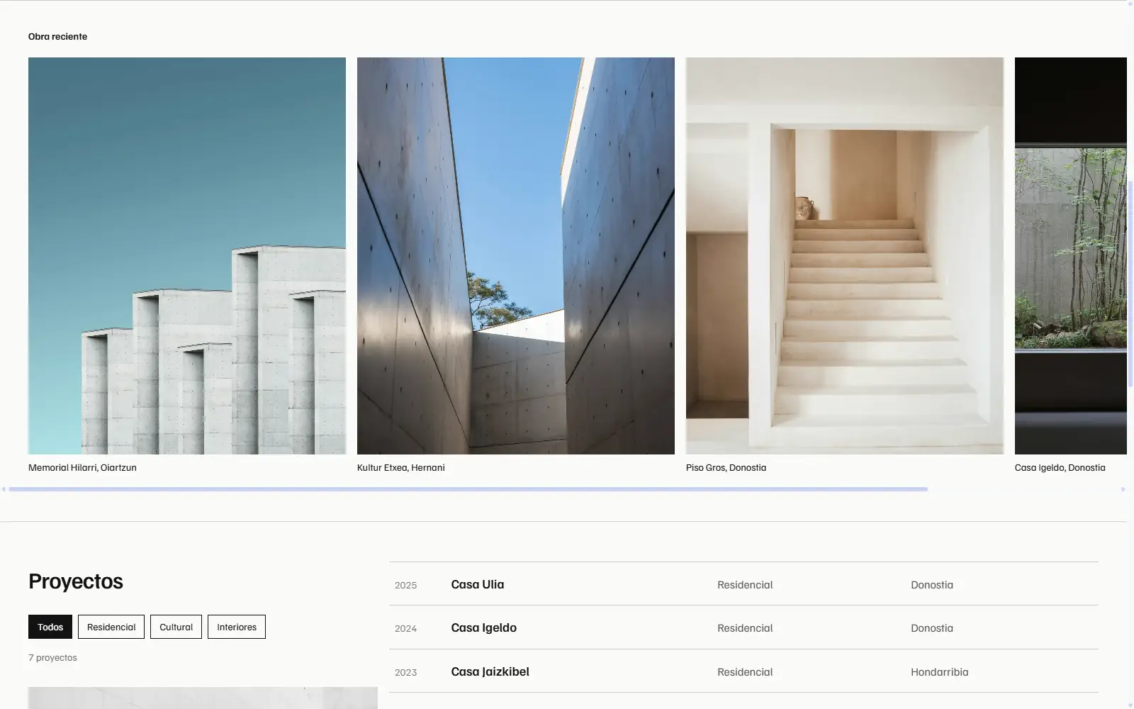 Arkal horizontal strip of recent work